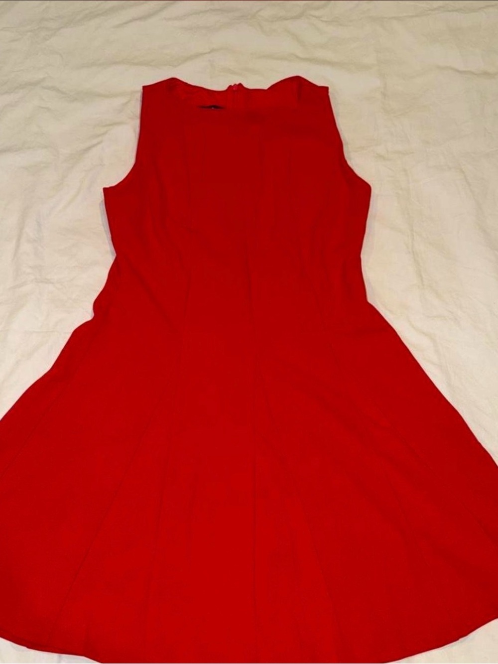 Sleeveless Red A-Line Mini Dress
